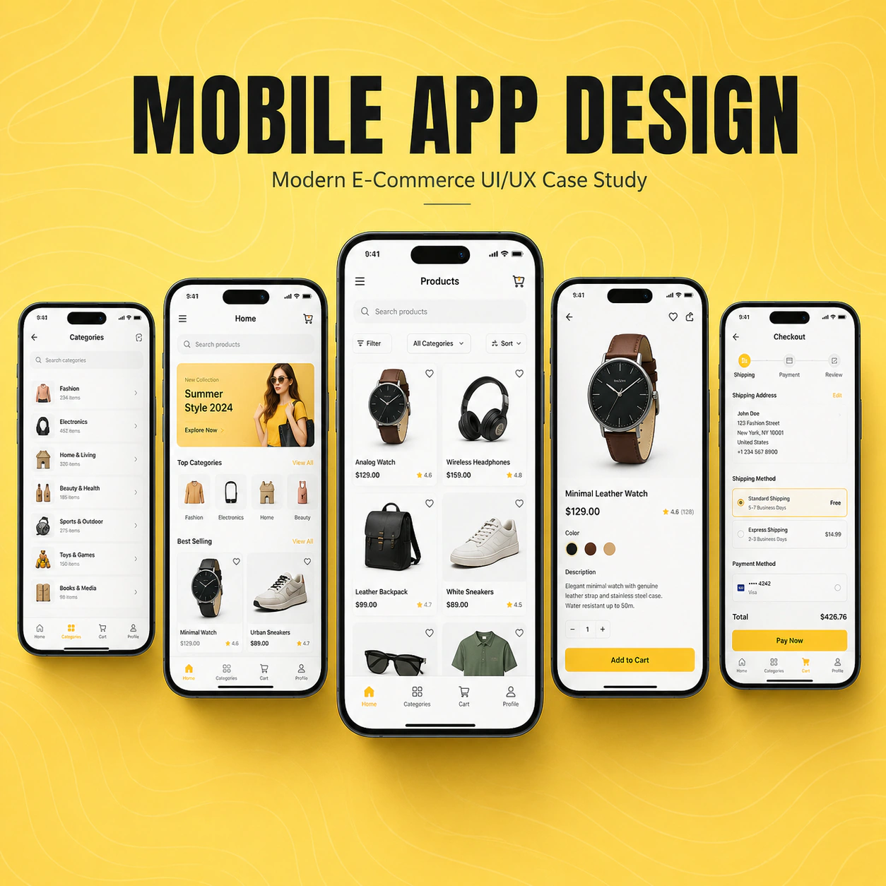 Premium mobile app interface development preview