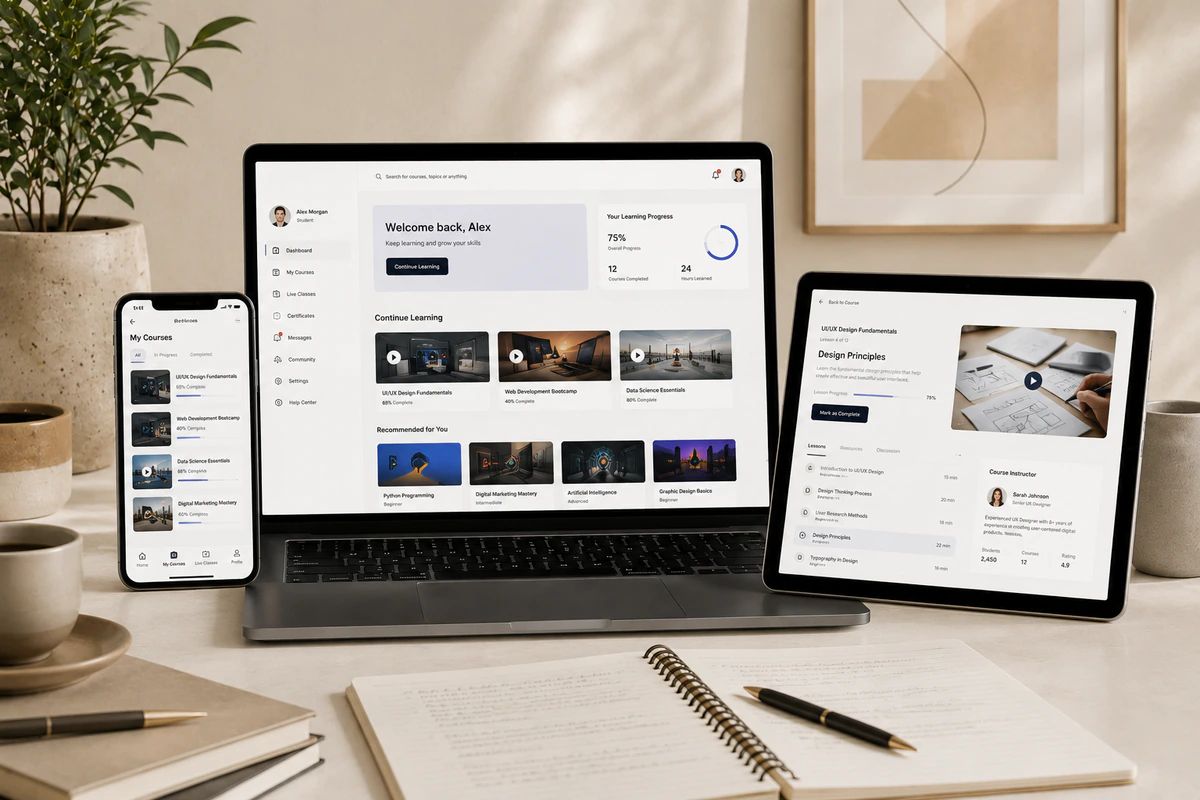 E-learning website design project