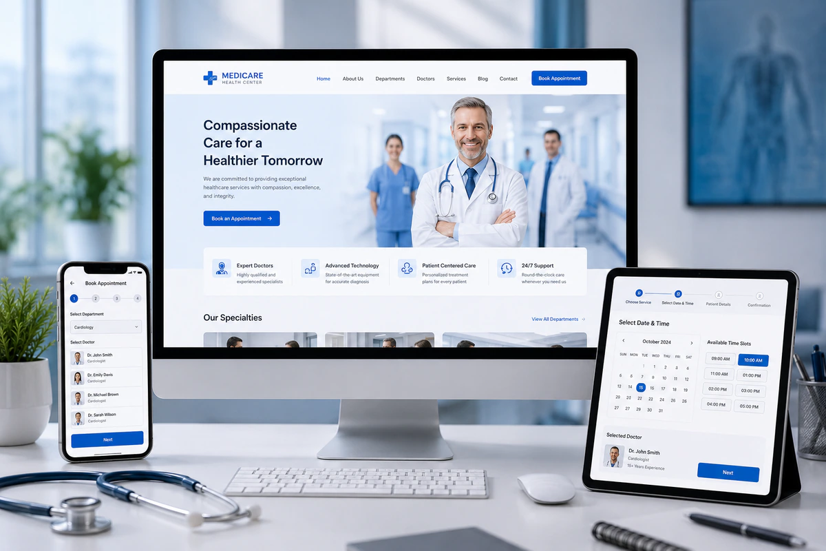 Healthcare website design project