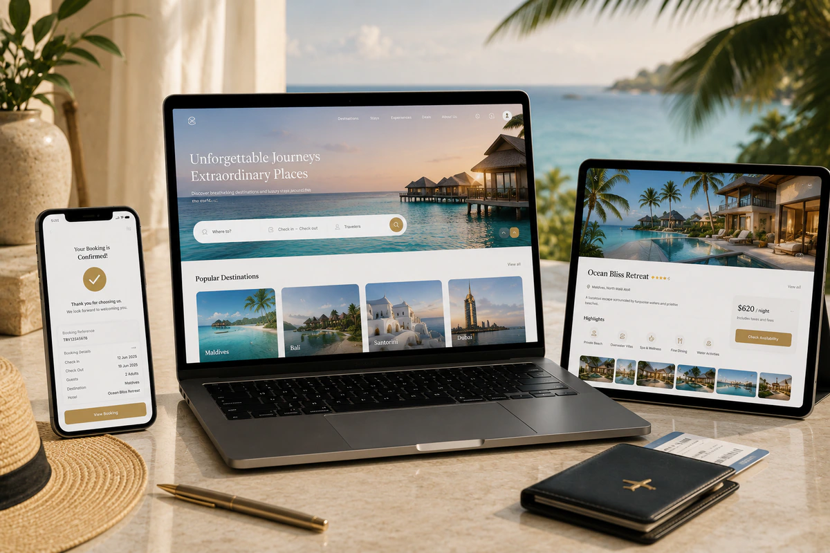 Travel website design project